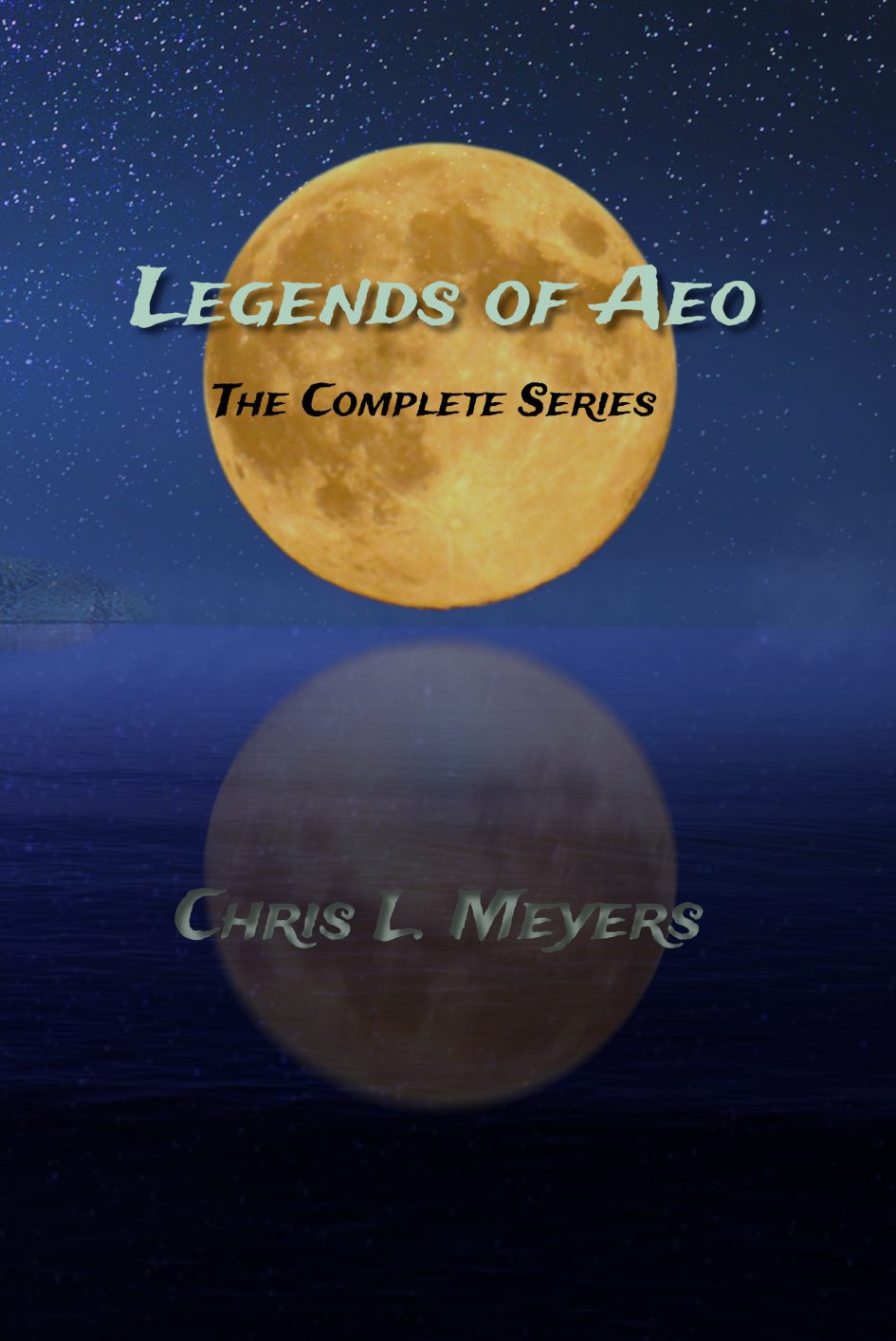 Legends of Aeo - orange moon over the sea