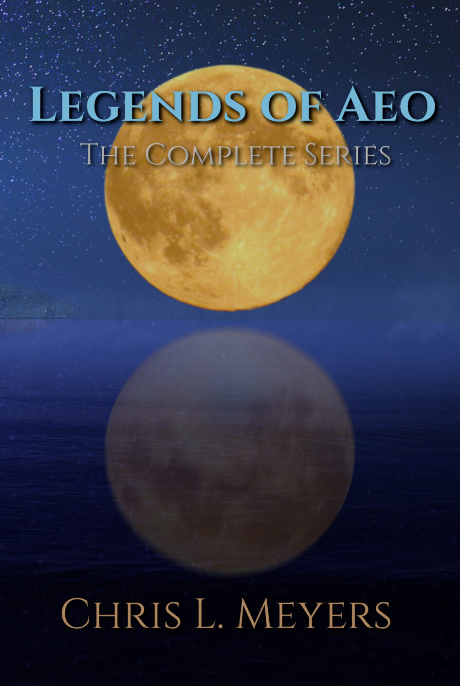 book cover orange moon with text